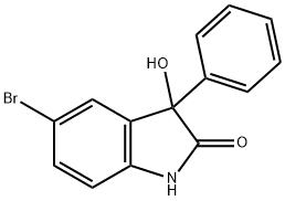 5-bromo-3-hydroxy-3-phenyl-2,3-dihydro-1H-indol-2-one Struktur