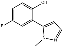 4-fluoro-2-(1-methyl-1H-pyrazol-5-yl)phenol Struktur