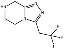 3-(2,2,2-TRIFLUOROETHYL)-5H,6H,7H,8H-[1,2,4]TRIAZOLO[4,3-A]PYRAZINE Struktur