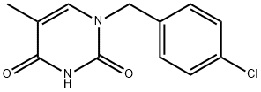 1-[(4-chlorophenyl)methyl]-5-methyl-1,2,3,4-tetrahydropyrimidine-2,4-dione Struktur