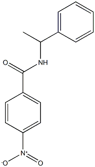 4-nitro-N-(1-phenylethyl)benzamide Struktur