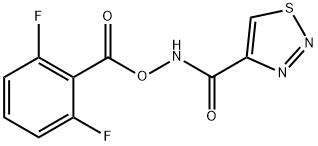 (1,2,3-thiadiazol-4-yl)formamido 2,6-difluorobenzoate Struktur