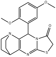 3-(2,5-dimethoxyphenyl)-7-thia-1,4,9-triazatetracyclo[9.2.2.0~2,10~.0~4,8~]pentadeca-2(10),8-dien-5-one Struktur