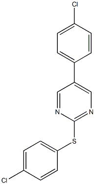 5-(4-chlorophenyl)-2-[(4-chlorophenyl)sulfanyl]pyrimidine Struktur