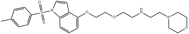 [2-(2-{[1-(4-methylbenzenesulfonyl)-1H-indol-4-yl]oxy}ethoxy)ethyl][2-(morpholin-4-yl)ethyl]amine Struktur