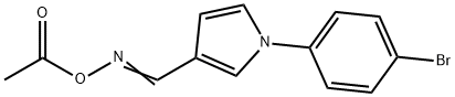 (E)-{[1-(4-bromophenyl)-1H-pyrrol-3-yl]methylidene}amino acetate Struktur