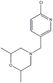 4-[(6-chloropyridin-3-yl)methyl]-2,6-dimethylmorpholine Struktur