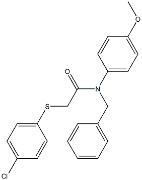 N-benzyl-2-[(4-chlorophenyl)sulfanyl]-N-(4-methoxyphenyl)acetamide Struktur