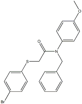 N-benzyl-2-[(4-bromophenyl)sulfanyl]-N-(4-methoxyphenyl)acetamide Struktur