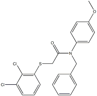 N-benzyl-2-[(2,3-dichlorophenyl)sulfanyl]-N-(4-methoxyphenyl)acetamide Struktur