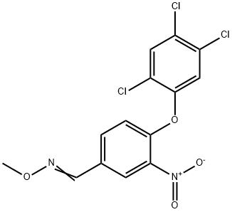 (E)-methoxy({[3-nitro-4-(2,4,5-trichlorophenoxy)phenyl]methylidene})amine Struktur