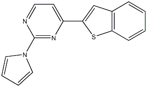 4-(1-benzothiophen-2-yl)-2-(1H-pyrrol-1-yl)pyrimidine Struktur