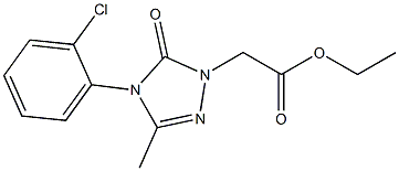 ethyl 2-[4-(2-chlorophenyl)-3-methyl-5-oxo-4,5-dihydro-1H-1,2,4-triazol-1-yl]acetate Struktur