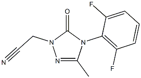 2-[4-(2,6-difluorophenyl)-3-methyl-5-oxo-4,5-dihydro-1H-1,2,4-triazol-1-yl]acetonitrile Struktur