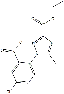 ethyl 1-(4-chloro-2-nitrophenyl)-5-methyl-1H-1,2,4-triazole-3-carboxylate Struktur