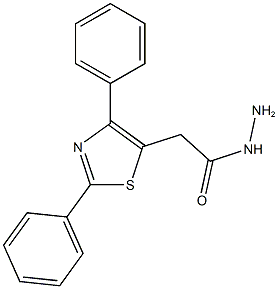 2-(2,4-diphenyl-1,3-thiazol-5-yl)acetohydrazide Struktur