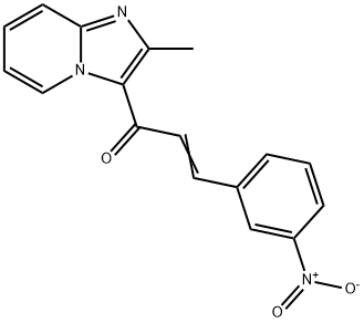 (2E)-1-{2-methylimidazo[1,2-a]pyridin-3-yl}-3-(3-nitrophenyl)prop-2-en-1-one Struktur