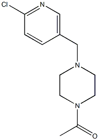 1-{4-[(6-chloropyridin-3-yl)methyl]piperazin-1-yl}ethan-1-one Struktur