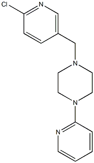 1-[(6-chloropyridin-3-yl)methyl]-4-(pyridin-2-yl)piperazine Struktur