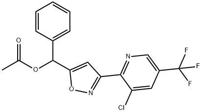 {3-[3-chloro-5-(trifluoromethyl)pyridin-2-yl]-1,2-oxazol-5-yl}(phenyl)methyl acetate Struktur