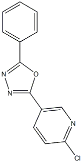 2-chloro-5-(5-phenyl-1,3,4-oxadiazol-2-yl)pyridine Struktur