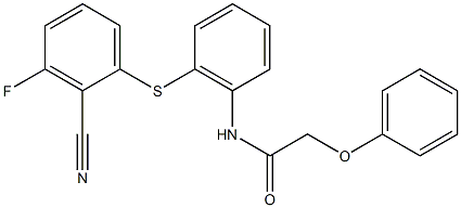 N-{2-[(2-cyano-3-fluorophenyl)sulfanyl]phenyl}-2-phenoxyacetamide Struktur