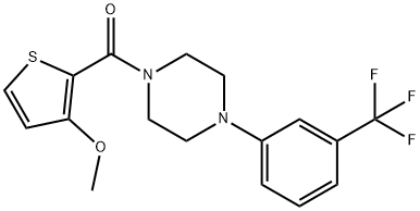 1-(3-methoxythiophene-2-carbonyl)-4-[3-(trifluoromethyl)phenyl]piperazine Struktur