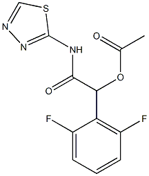 (2,6-difluorophenyl)[(1,3,4-thiadiazol-2-yl)carbamoyl]methyl acetate Struktur