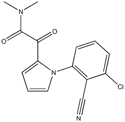 2-[1-(3-chloro-2-cyanophenyl)-1H-pyrrol-2-yl]-N,N-dimethyl-2-oxoacetamide Struktur