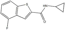 N-cyclopropyl-4-fluoro-1-benzothiophene-2-carboxamide Struktur