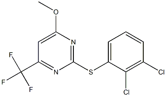 2-[(2,3-dichlorophenyl)sulfanyl]-4-methoxy-6-(trifluoromethyl)pyrimidine Struktur