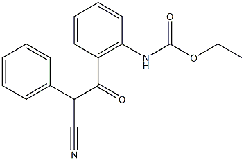 ethyl N-[2-(2-cyano-2-phenylacetyl)phenyl]carbamate Struktur