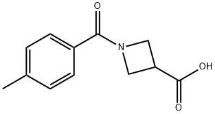 1-(4-methylbenzoyl)azetidine-3-carboxylic acid Struktur