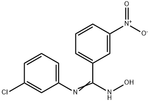 (Z)-N-(3-chlorophenyl)-N'-hydroxy-3-nitrobenzene-1-carboximidamide Struktur