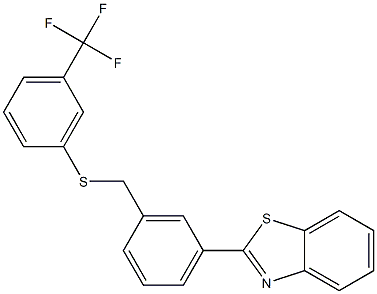 2-[3-({[3-(trifluoromethyl)phenyl]sulfanyl}methyl)phenyl]-1,3-benzothiazole Struktur