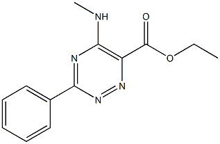 ethyl 5-(methylamino)-3-phenyl-1,2,4-triazine-6-carboxylate Struktur