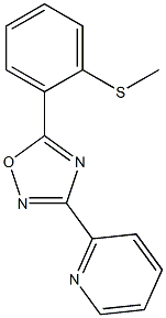 2-{5-[2-(methylsulfanyl)phenyl]-1,2,4-oxadiazol-3-yl}pyridine Struktur