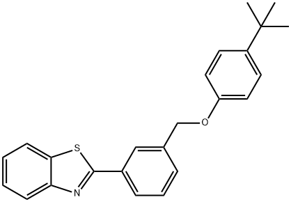 2-(3-{[4-(tert-butyl)phenoxy]methyl}phenyl)-1,3-benzothiazole Struktur