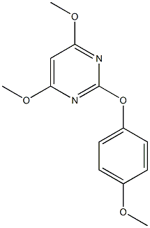 4,6-dimethoxy-2-(4-methoxyphenoxy)pyrimidine Struktur