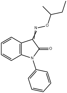 (3Z)-3-[(butan-2-yloxy)imino]-1-phenyl-2,3-dihydro-1H-indol-2-one Struktur