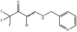 (3Z)-3-bromo-1,1,1-trifluoro-4-{[(pyridin-3-yl)methyl]amino}but-3-en-2-one Struktur