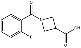 1-(2-fluorobenzoyl)azetidine-3-carboxylic acid Struktur