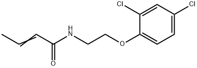 (2E)-N-[2-(2,4-dichlorophenoxy)ethyl]but-2-enamide Struktur