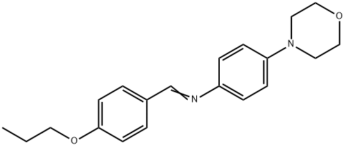 (1E)-N-[4-(morpholin-4-yl)phenyl]-1-(4-propoxyphenyl)methanimine Struktur