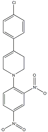 4-(4-chlorophenyl)-1-(2,4-dinitrophenyl)-1,2,3,6-tetrahydropyridine Struktur