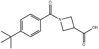 1-(4-tert-butylbenzoyl)azetidine-3-carboxylic acid Struktur