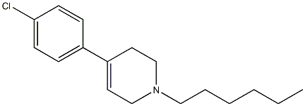 4-(4-chlorophenyl)-1-hexyl-1,2,3,6-tetrahydropyridine Struktur