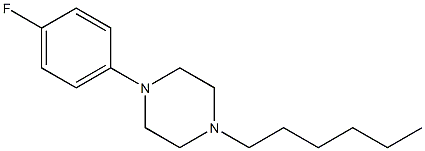 1-(4-fluorophenyl)-4-hexylpiperazine Struktur