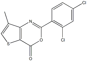 2-(2,4-dichlorophenyl)-7-methyl-4H-thieno[3,2-d][1,3]oxazin-4-one Struktur