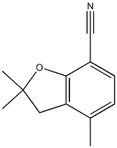 2,2,4-trimethyl-2,3-dihydro-1-benzofuran-7-carbonitrile Struktur